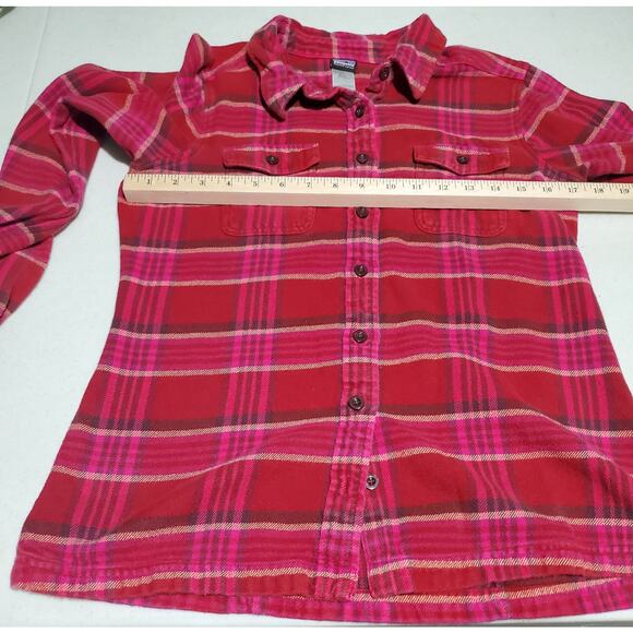 Patagonia Womens Flannel Shirt Size 8 Cabincore Cottagecore Fall Sustainable - Picture 6 of 9